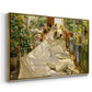 Sewing the Sail, 1896 - Floater Framed Canvas Print