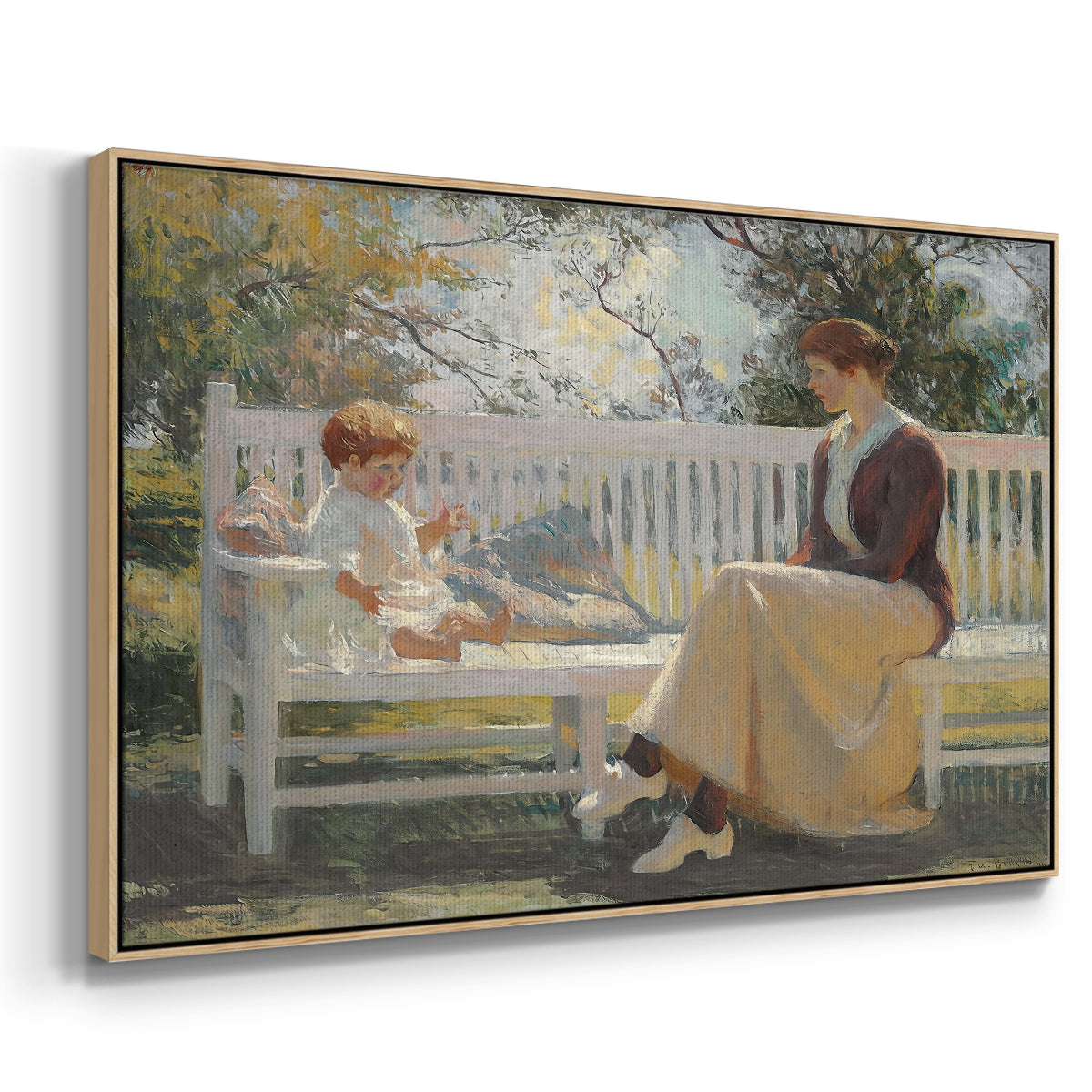 Eleanor and Benny, 1916 - Floater Framed Canvas Print