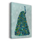 Christmas Peacock Christmas Tree - Gallery Wrapped Canvas