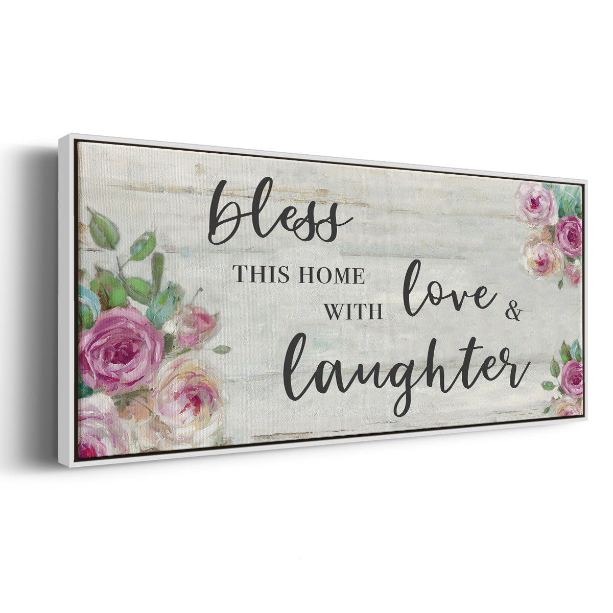 Love and Laughter - Floater Framed Canvas Print