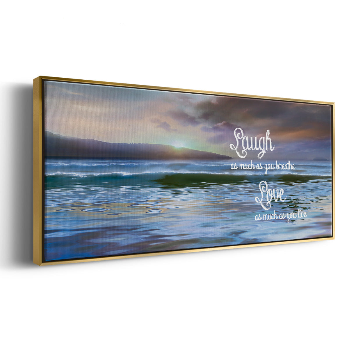 Laugh As Much - Floater Framed Canvas Print