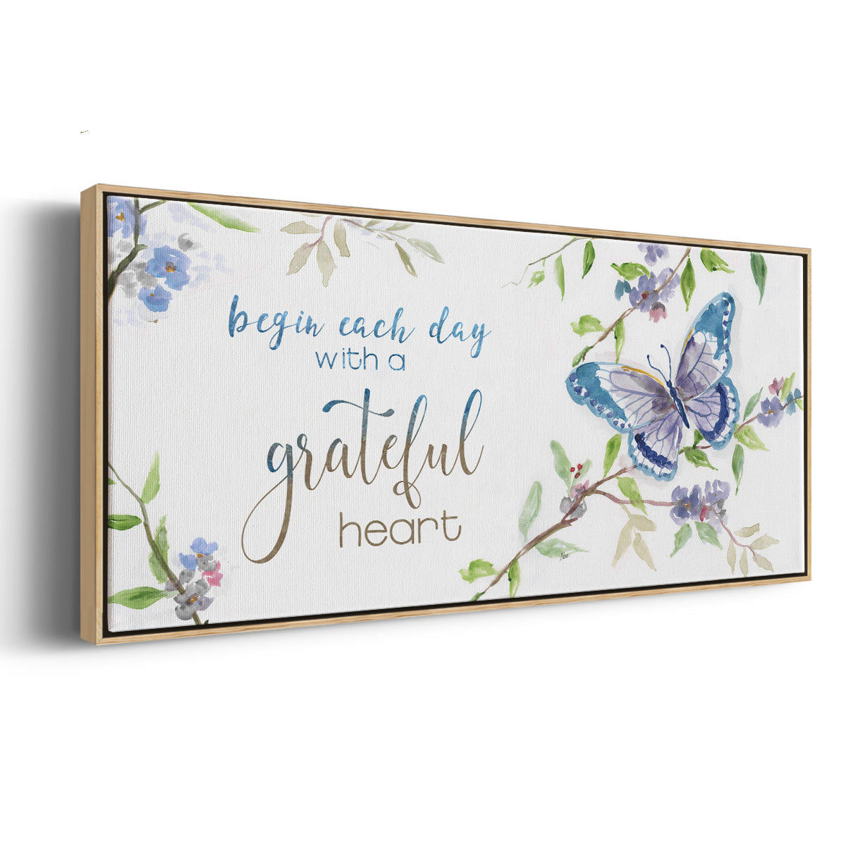 Begin Each Day - Floater Framed Canvas Print