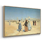 View from the Desert of Cairo with Citadel and Mamluk Tombs in the Background, c. 1889-1890 - Floater Framed Canvas Print