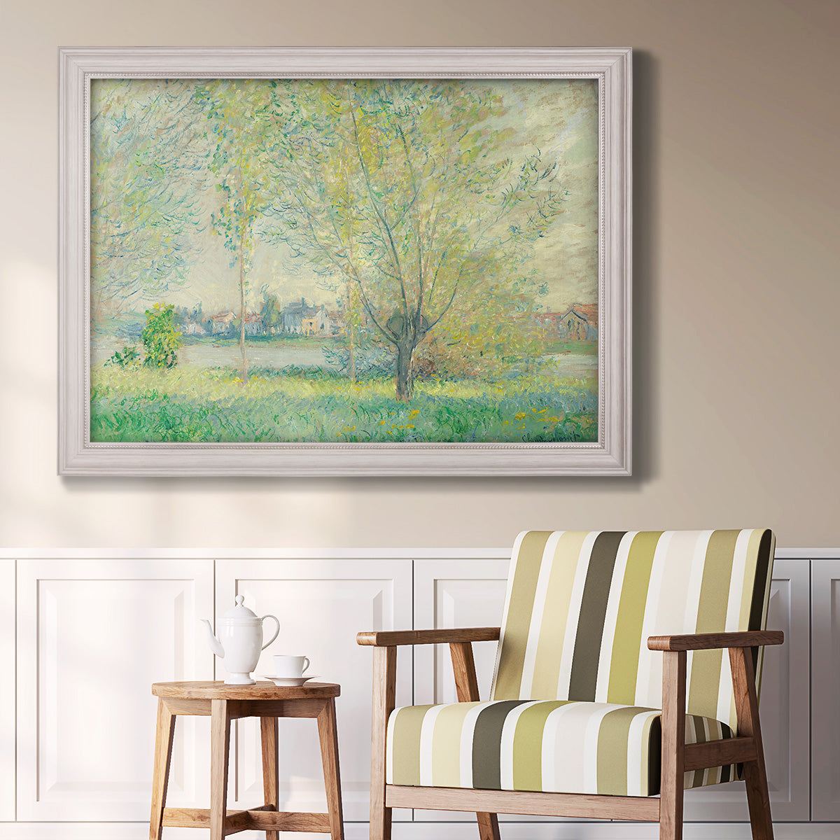 The Willows, 1880 - Ornate Framed Canvas Print