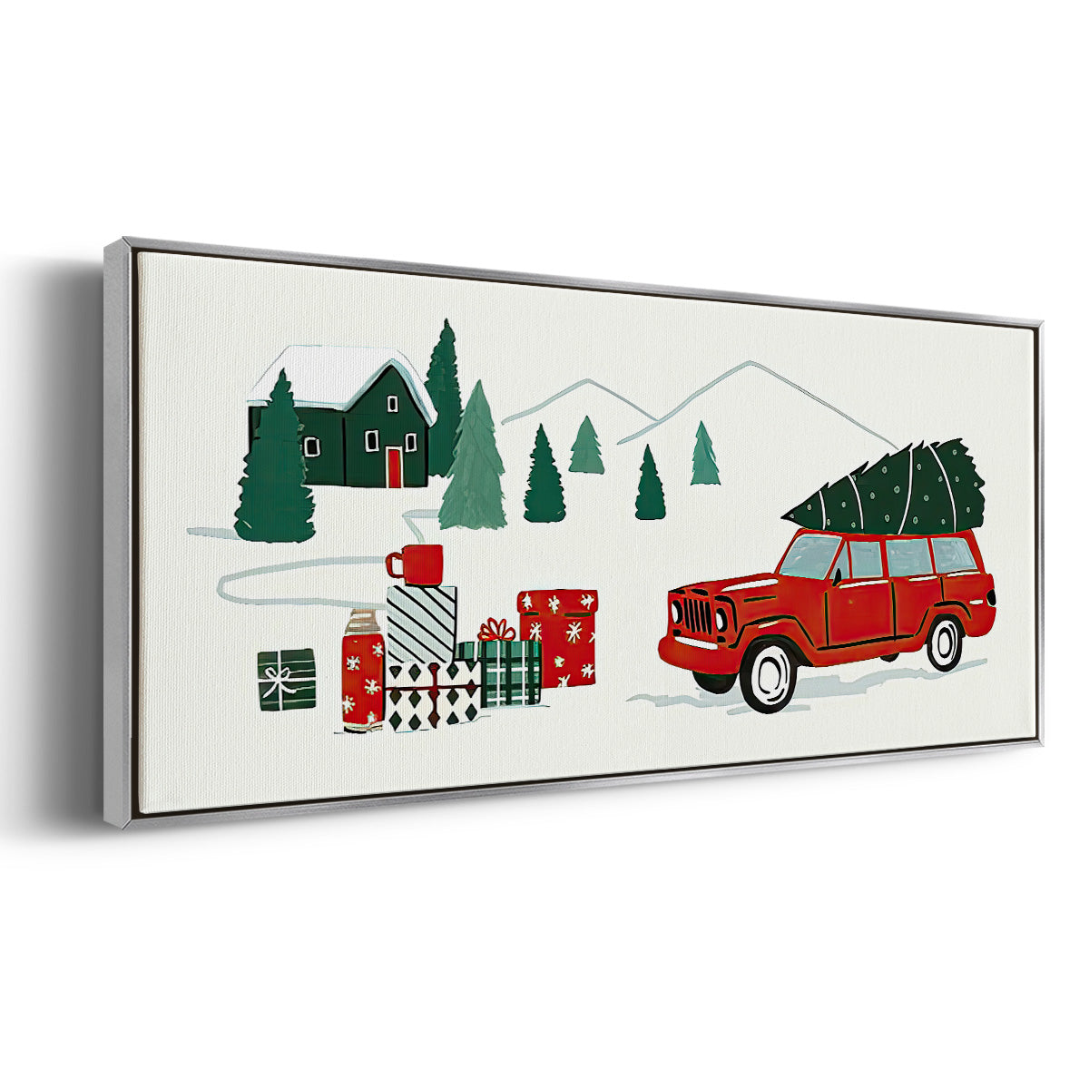 Going to Grandmas Collection D - Floater Framed Canvas Print