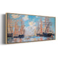 The Sea, Port in Amsterdam, 1874 - Floater Framed Canvas Print