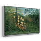 Fight Between a Tiger and a Buffalo, 1908 - Floater Framed Canvas Print