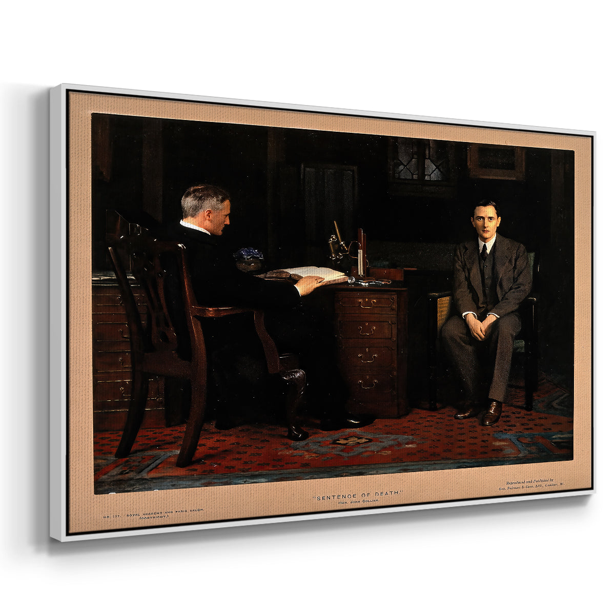 The Sentence of Death, 1908 - Floater Framed Canvas Print
