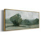 Soft Green Landscape I - Floater Framed Canvas Print