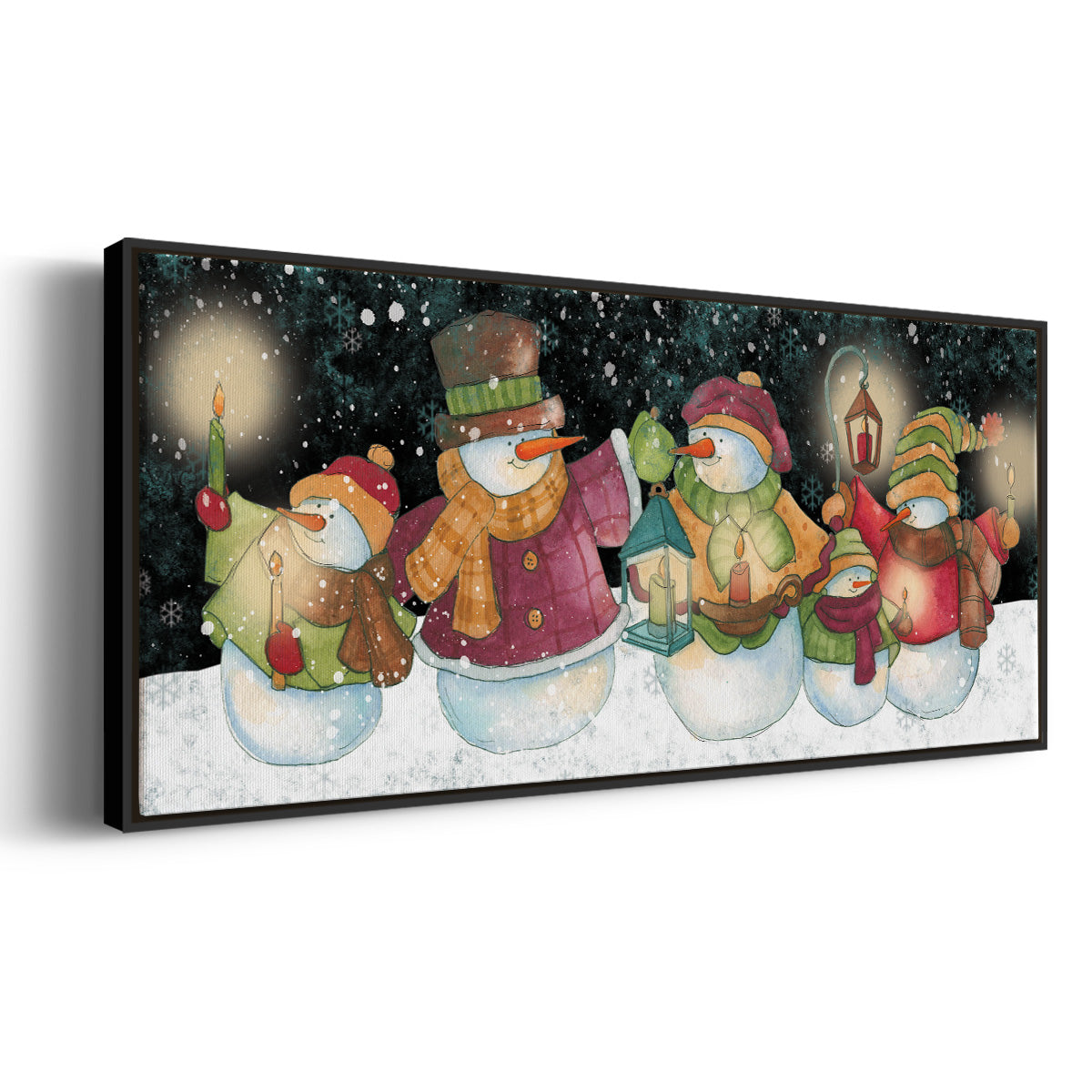 Christmas Lineup - Floater Framed Canvas Print