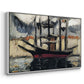Two Boats Side by Side, Port of Marseilles, c. 1916 - Floater Framed Canvas Print
