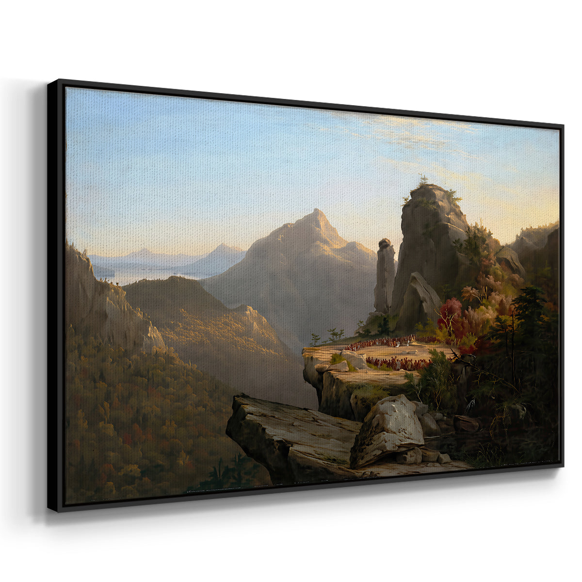 Scene from “The Last of the Mohicans”, 1827 - Floater Framed Canvas Print