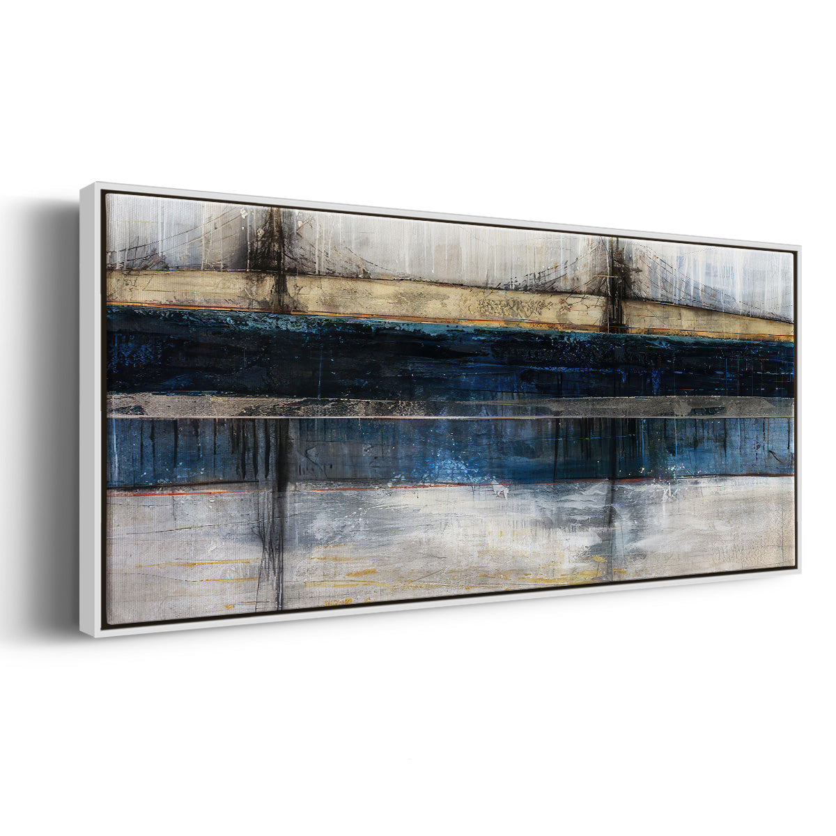 City Blue - Floater Framed Canvas Print
