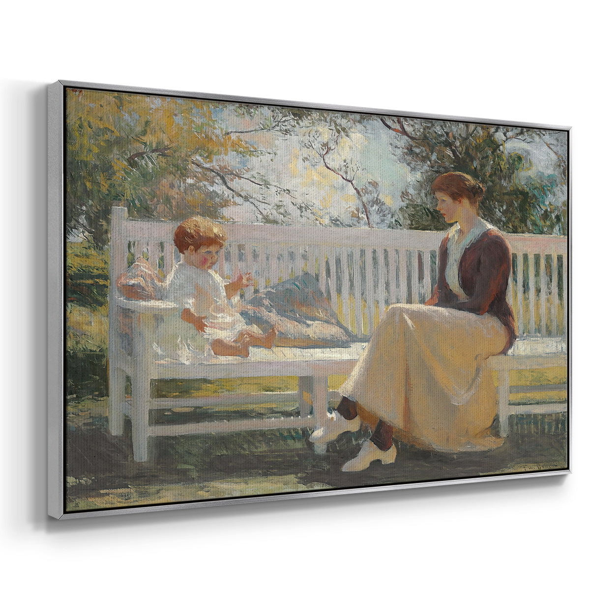 Eleanor and Benny, 1916 - Floater Framed Canvas Print