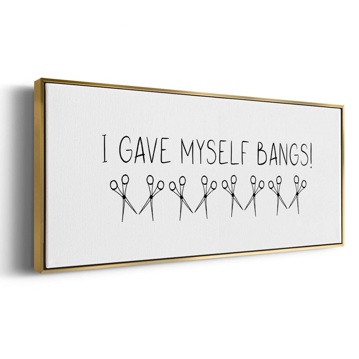 I Gave Myself Bangs! - Floater Framed Canvas Print