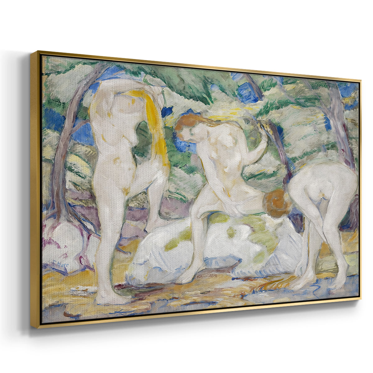 Bathing Women, 1910 - Floater Framed Canvas Print