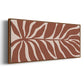 Terra Cotta Block Palms I - Floater Framed Canvas Print
