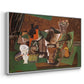 Playing Cards, Glasses, Bottle of Rum: "Vive la France", 1914-1915 - Floater Framed Canvas Print