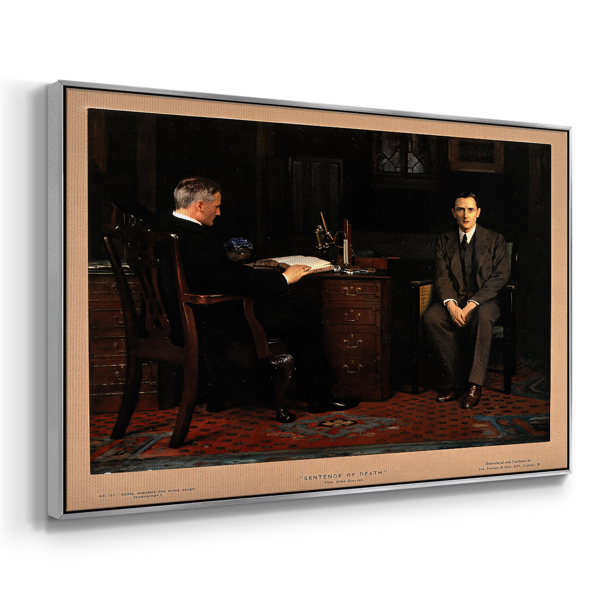 The Sentence of Death, 1908 - Floater Framed Canvas Print