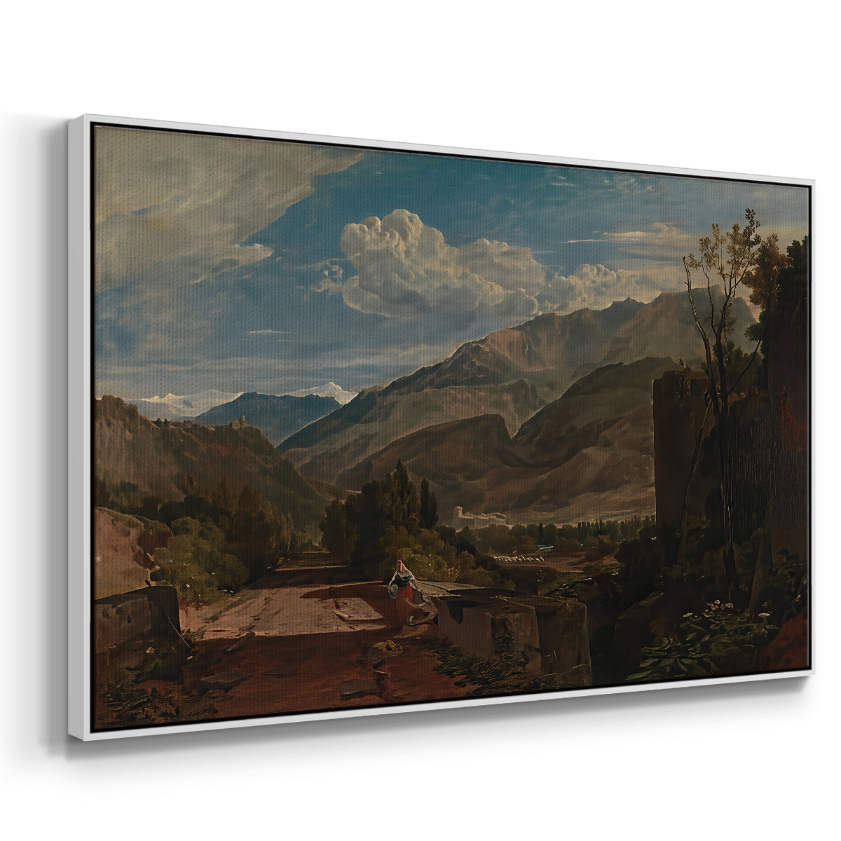 Bonneville, Savoy, 1803 - Floater Framed Canvas Print