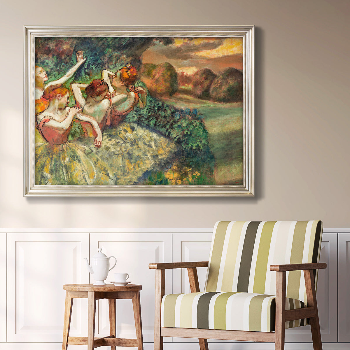 Four Dancers - Ornate Framed Canvas Print