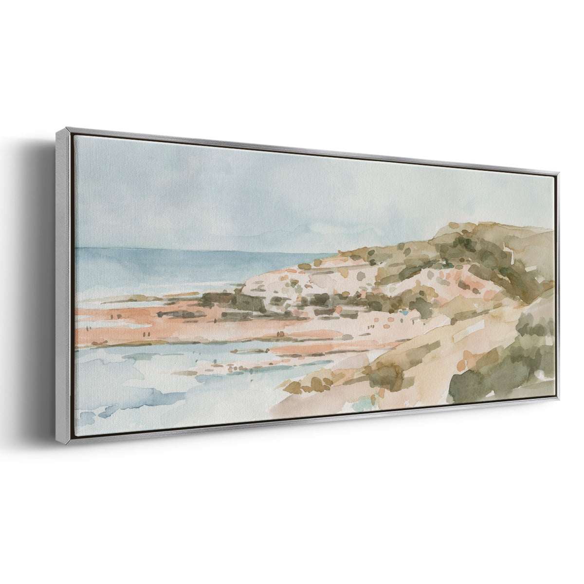 Neutral Seaside II - Floater Framed Canvas Print