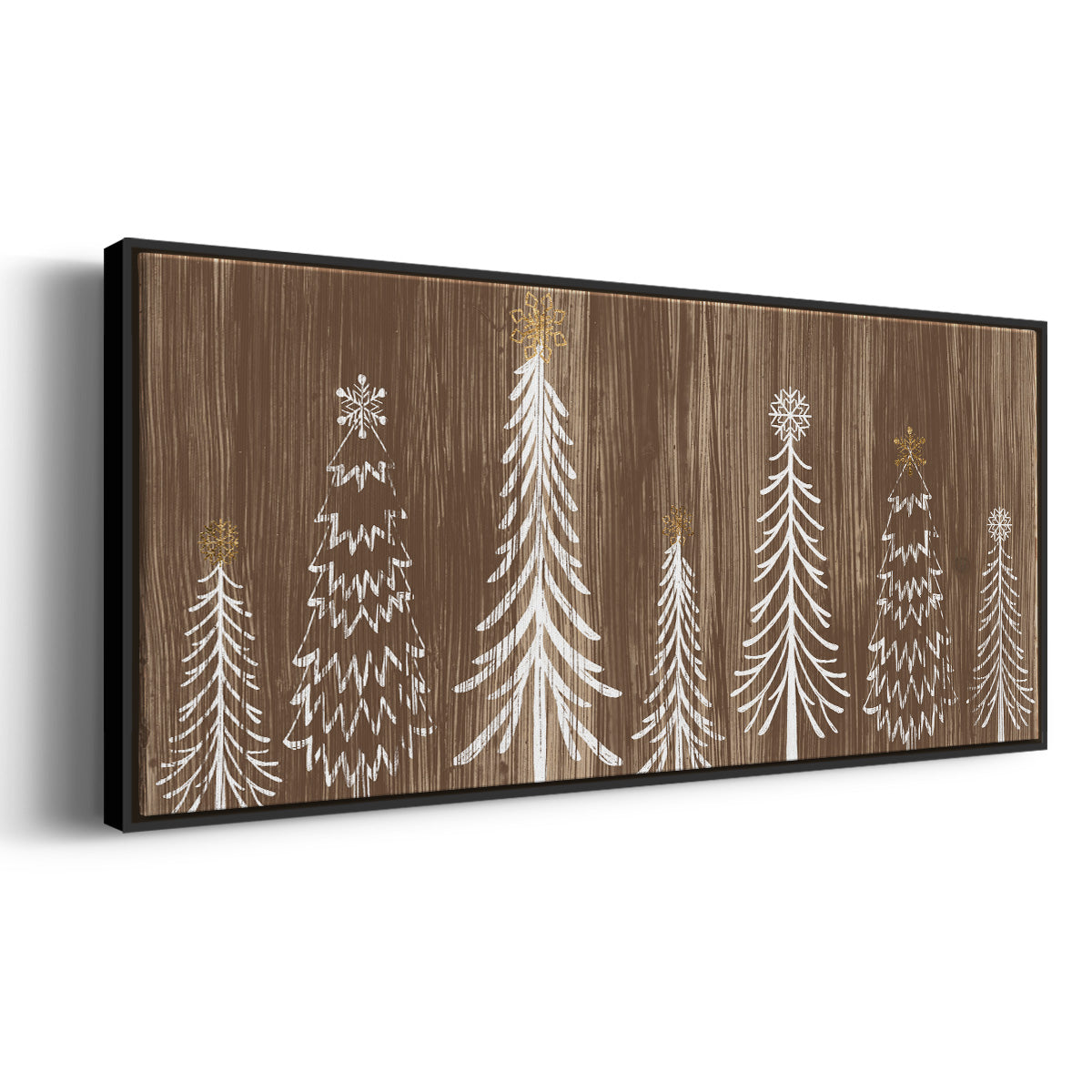 Barnwood Wonderland Collection D - Floater Framed Canvas Print