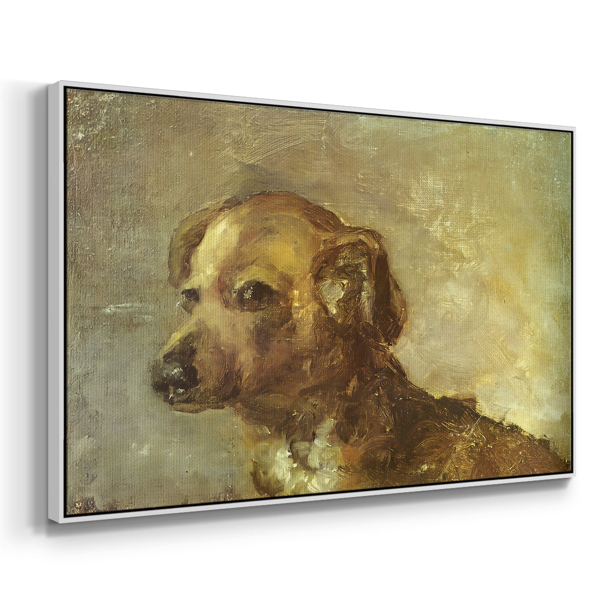 Cliper, the Artist's Dog, 1895 - Floater Framed Canvas Print