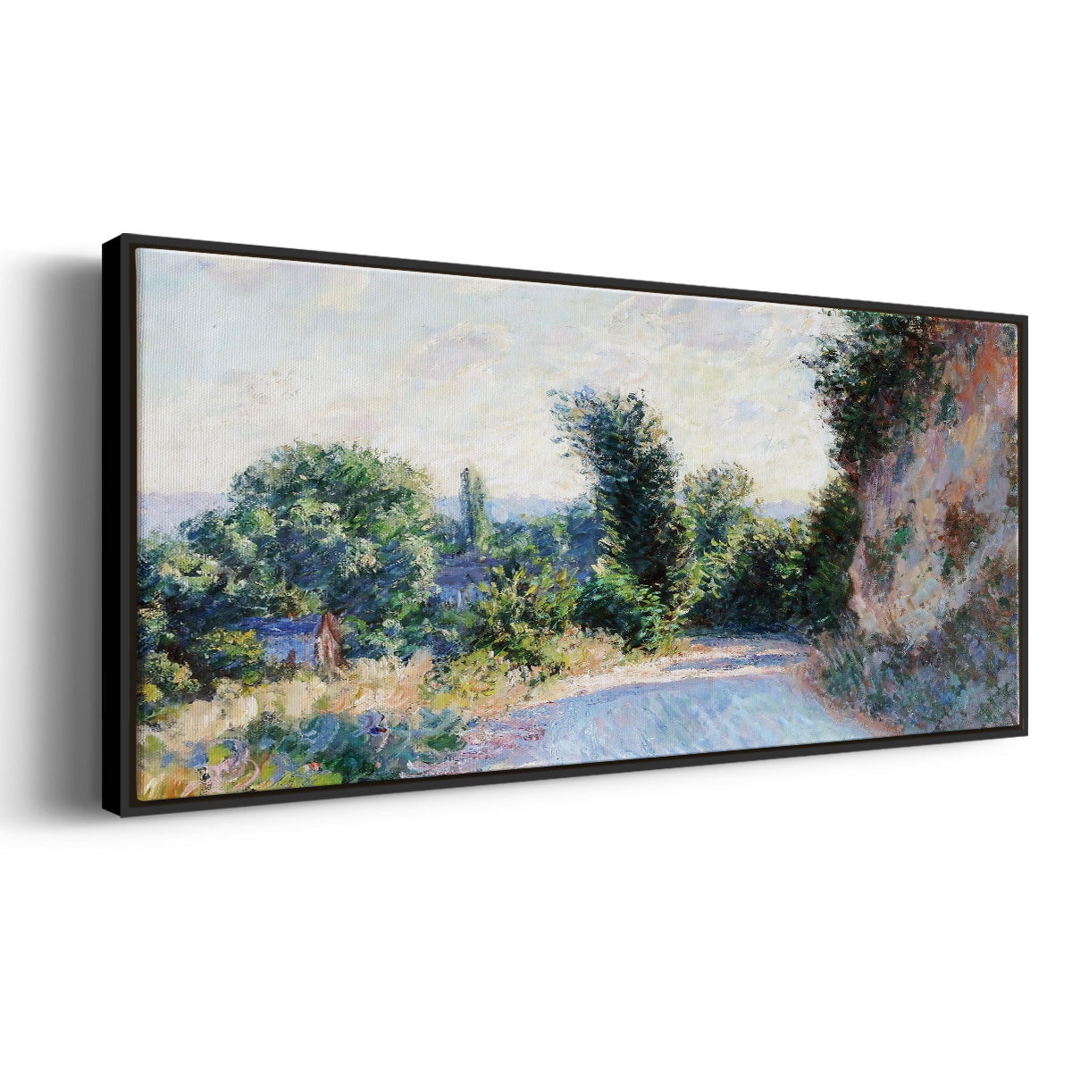 Road Near Giverny, 1885 - Floater Framed Canvas Print