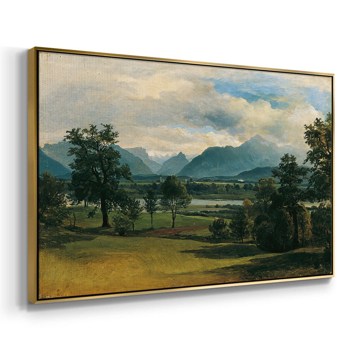 View of Liefering, 1830 - Floater Framed Canvas Print
