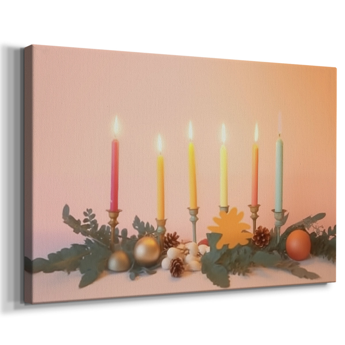 Twilight of Tinsel-Gold Snow - Canvas Art Print