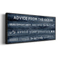 Navy Ocean - Floater Framed Canvas Print
