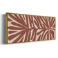 Terra Cotta Block Palms IV - Floater Framed Canvas Print
