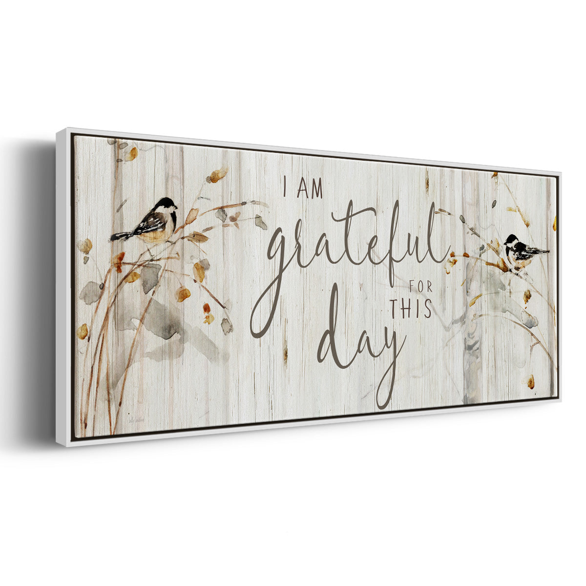 Grateful for this Day - Floater Framed Canvas Print