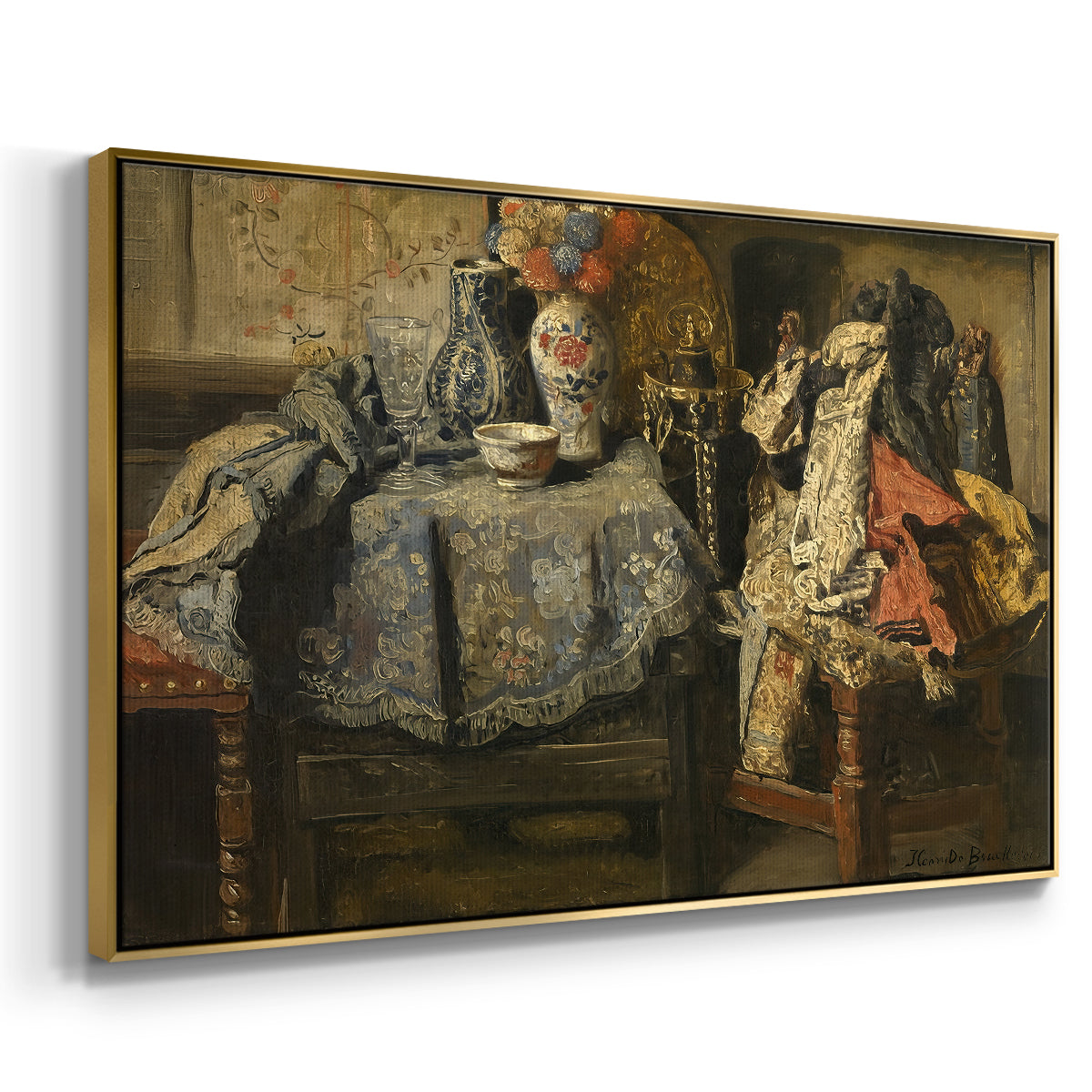 Still Life Requisites, 1885 - Floater Framed Canvas Print