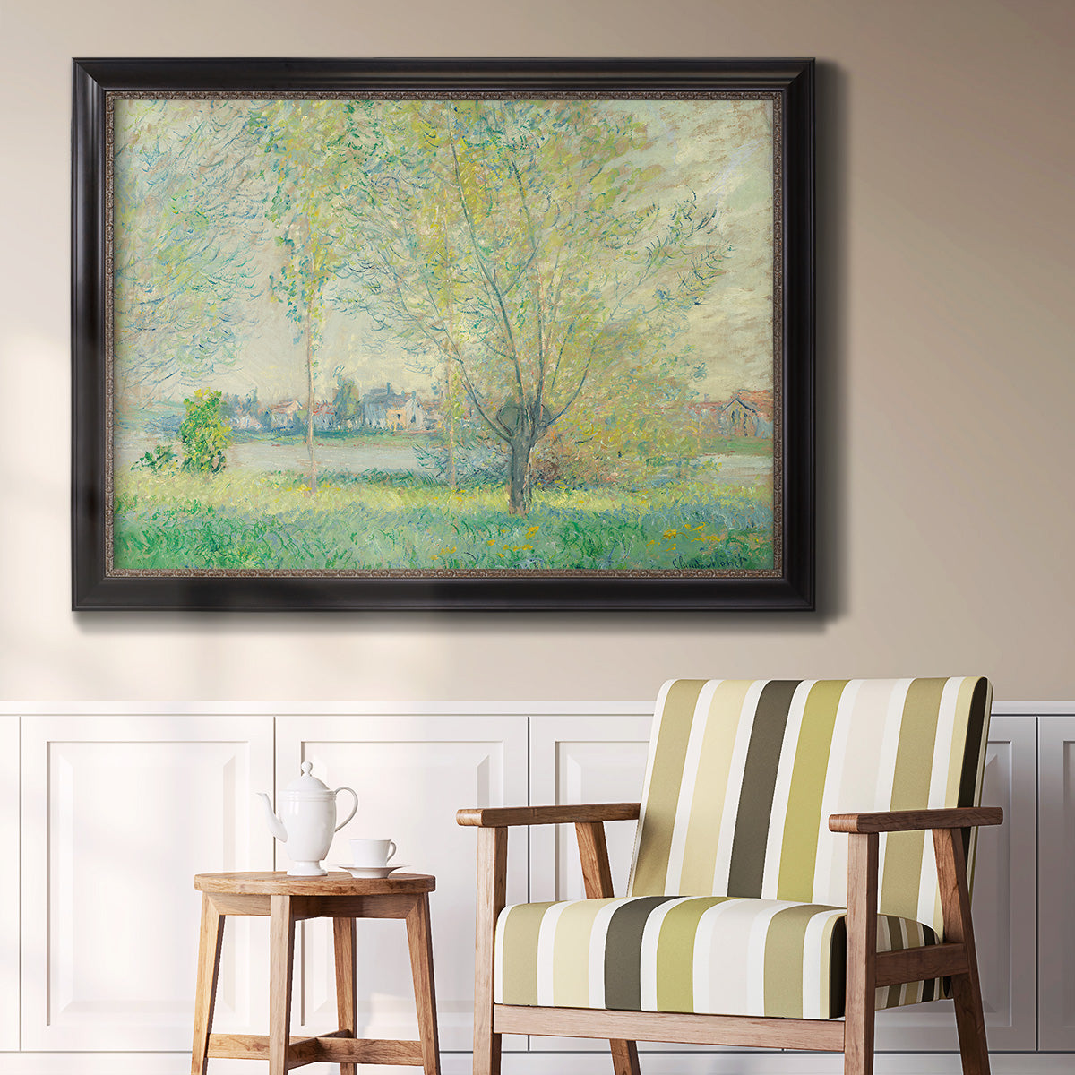 The Willows, 1880 - Ornate Framed Canvas Print