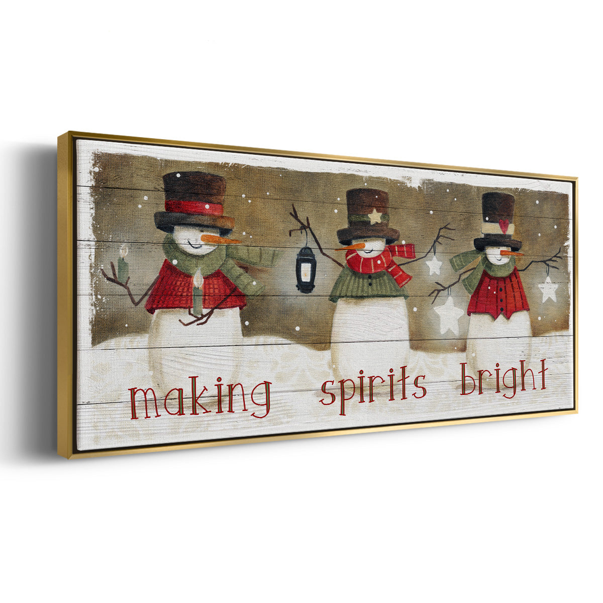 Making Spirits Bright - Floater Framed Canvas Print