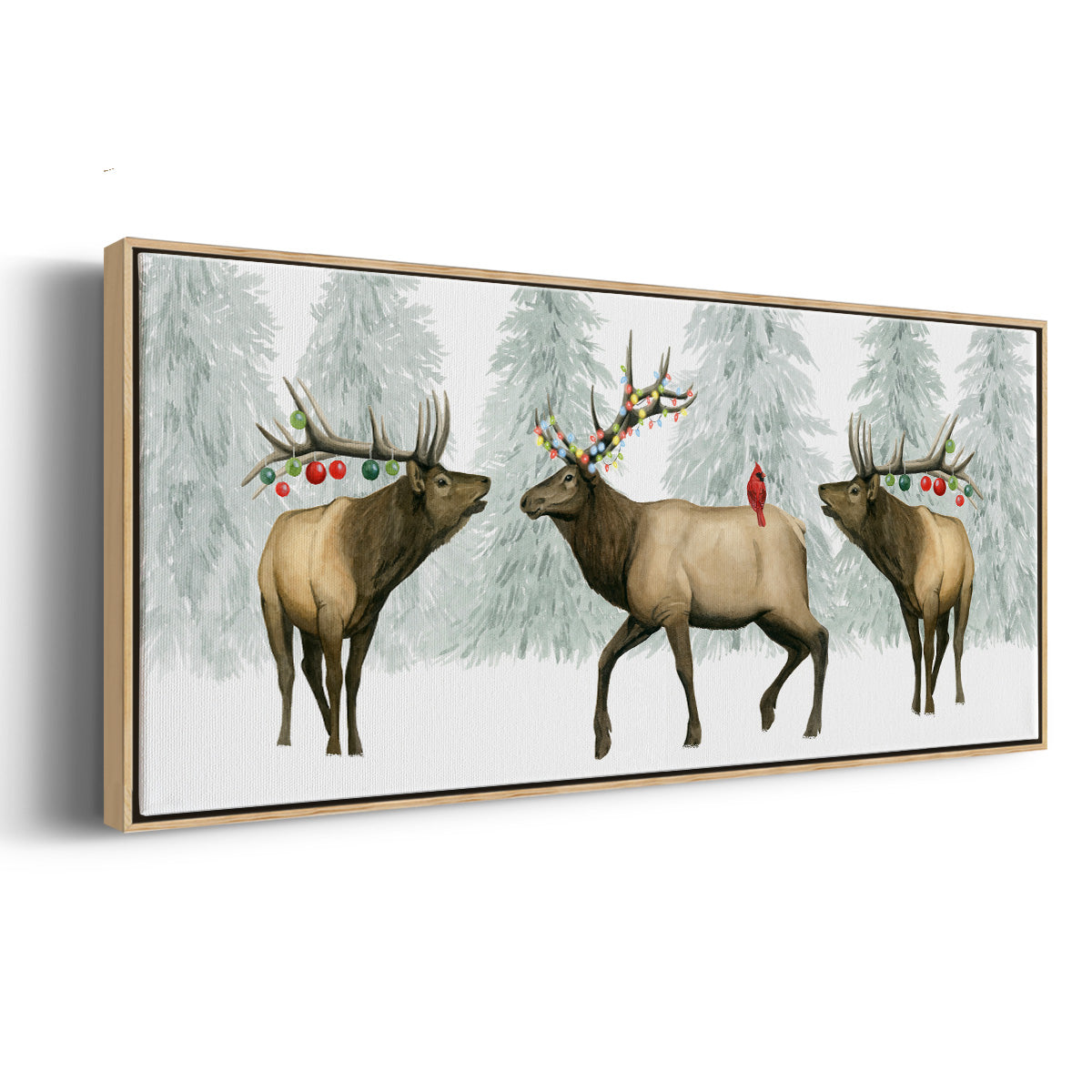 Festive Forest Collection D - Floater Framed Canvas Print