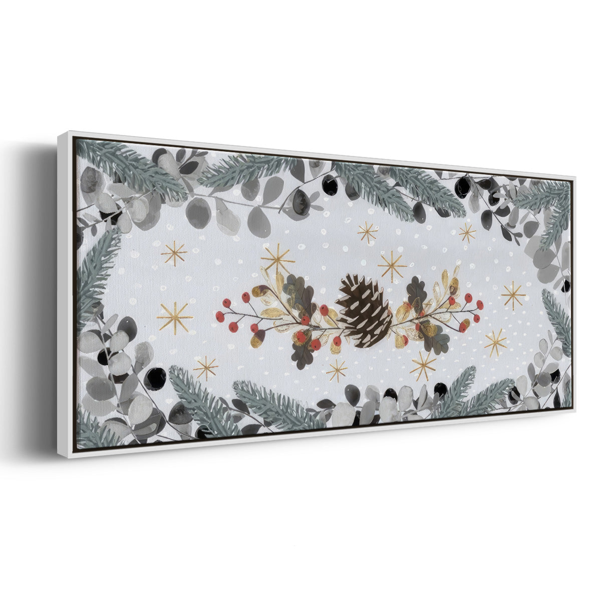 Cozy Christmas Collection D - Floater Framed Canvas Print