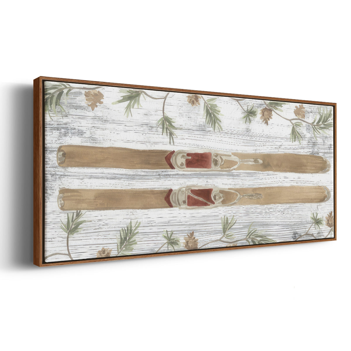 Pinecone Lodge Collection D - Floater Framed Canvas Print