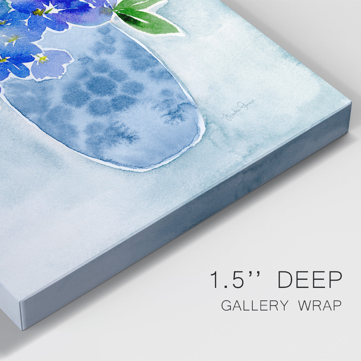 Blue Bouquet I Premium Gallery Wrapped Canvas - Ready to Hang