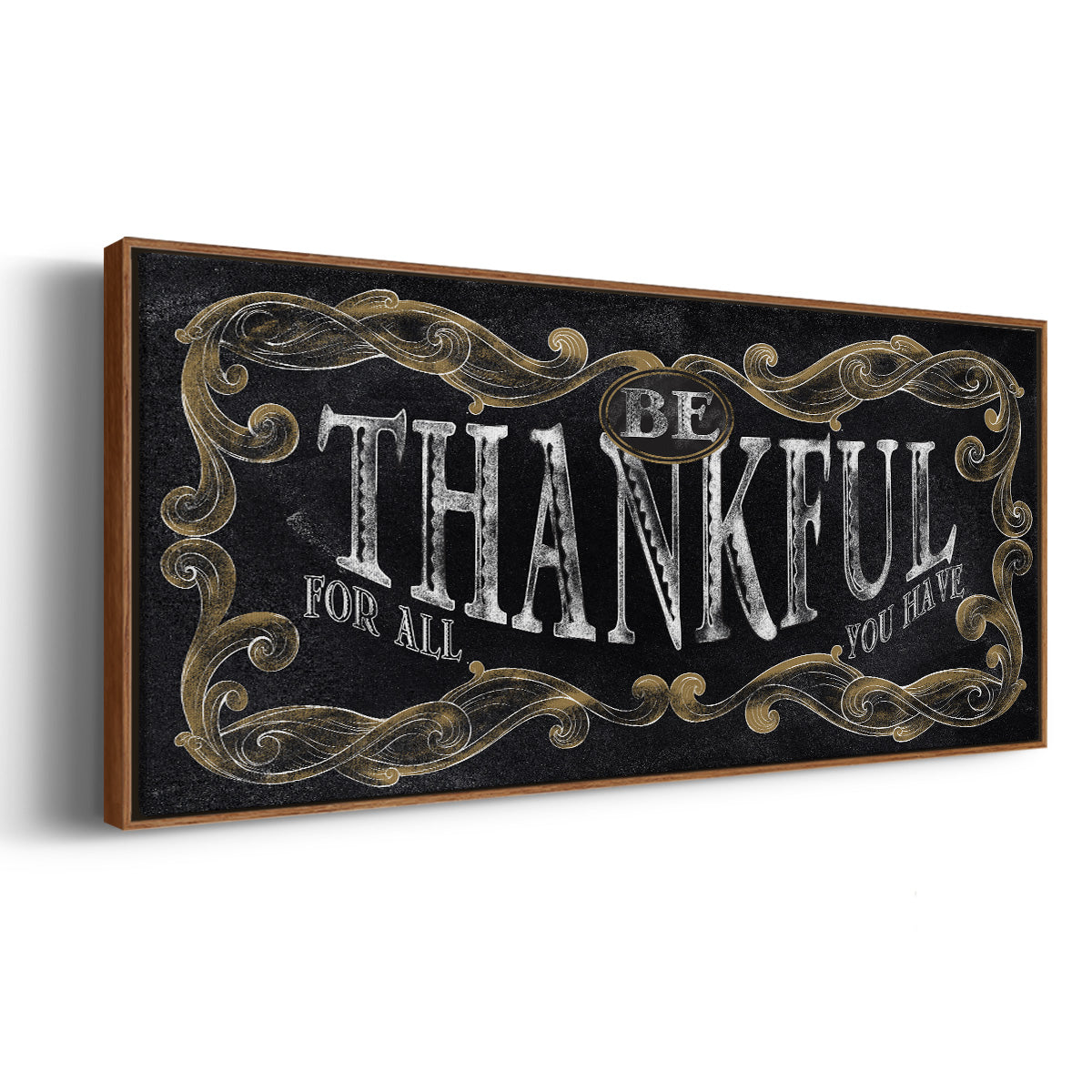 Be Thankful - Floater Framed Canvas Print