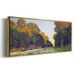 The road from Chailly to Fontainebleau by Monet - Floater Framed Canvas Print