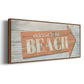 Welcome to the Beach - Floater Framed Canvas Print