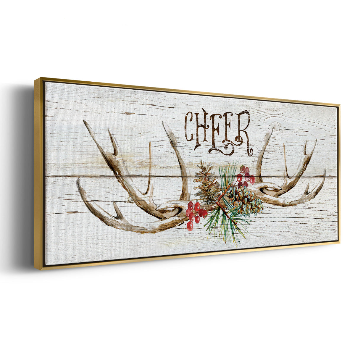 Rustic Cheer - Floater Framed Canvas Print