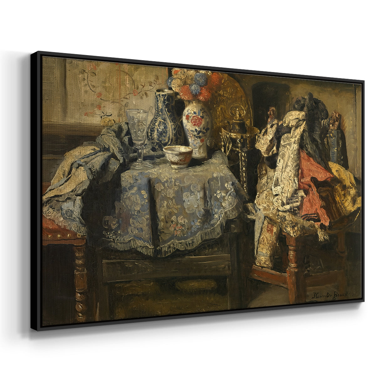 Still Life Requisites, 1885 - Floater Framed Canvas Print