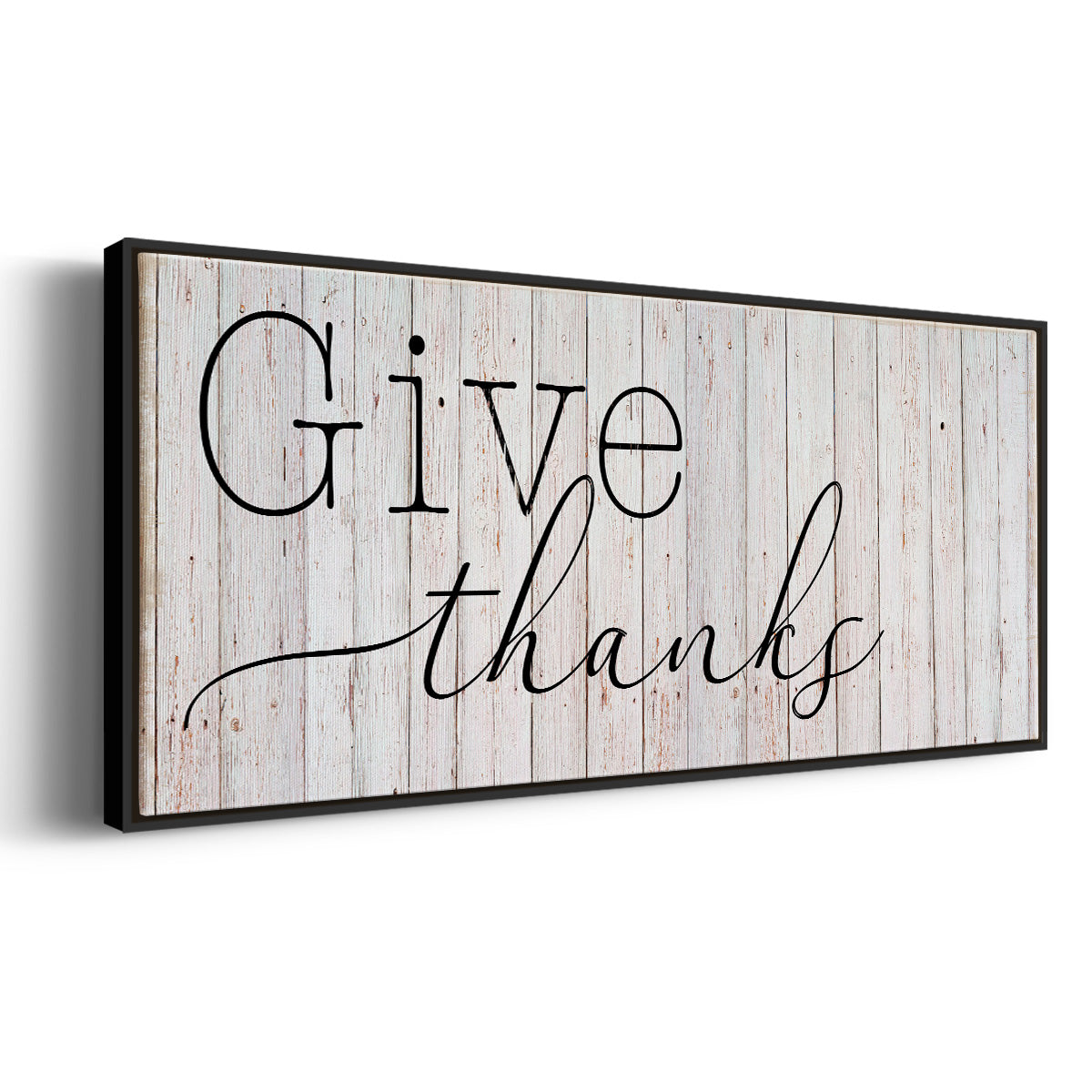 Give Thanks - Floater Framed Canvas Print