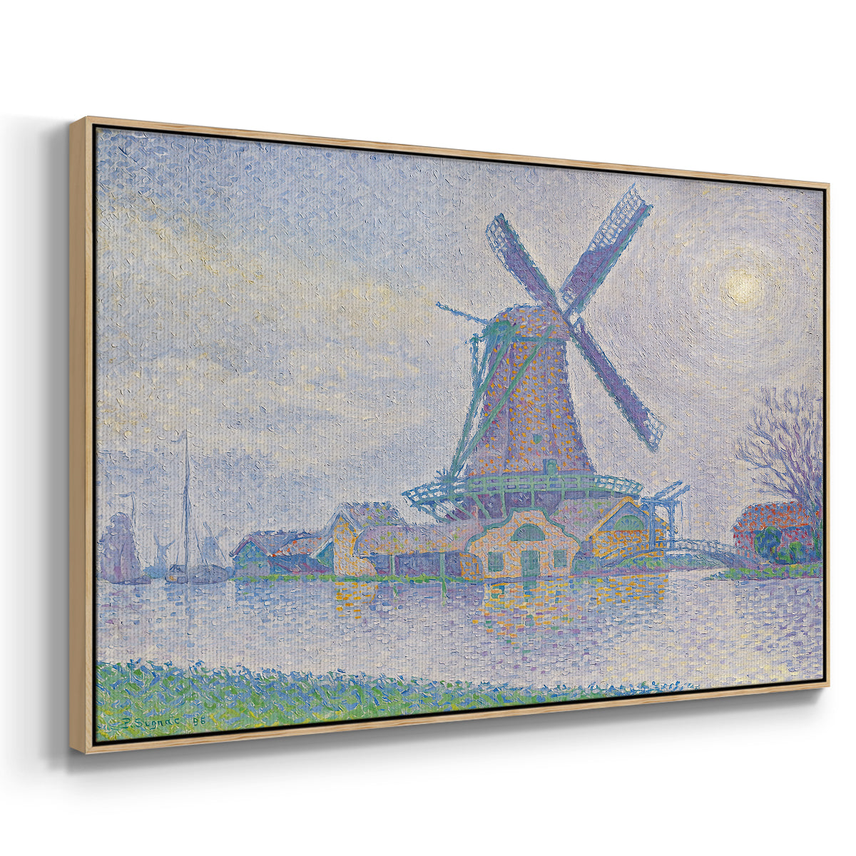 Mill of Edam (Moulin d'Edam), 1896 - Floater Framed Canvas Print