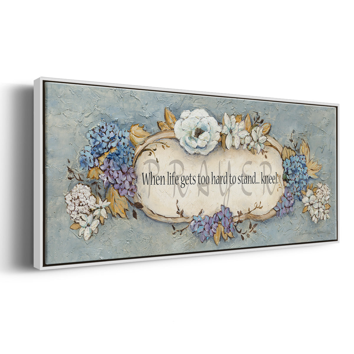 Prayer - Floater Framed Canvas Print