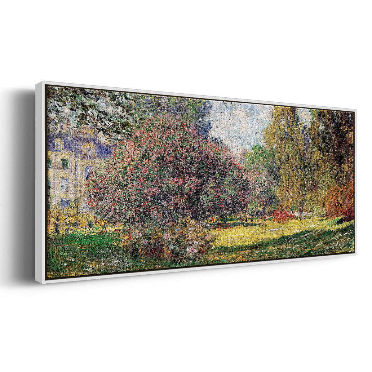 The Park - Floater Framed Canvas Print